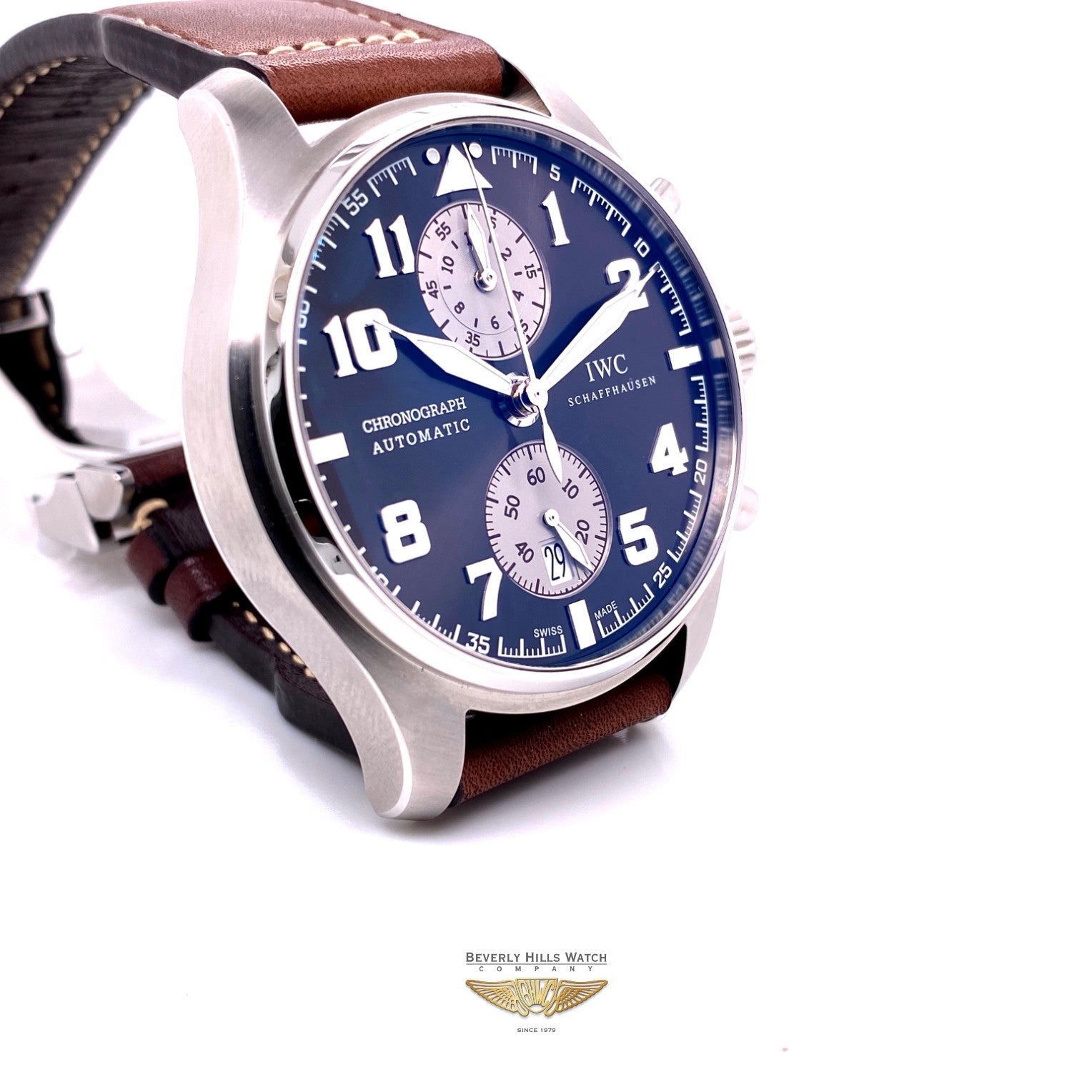 IWC Pilots Antoine De Saint Exupery 43mm Chronograph IW387806 KL73J1 - Beverly Hills Watch Company