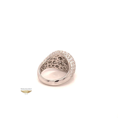 Naira & C La Scala Diamond Signet White Gold Ring KMQCTJ - Beverly Hills Watch and Jewelry Company