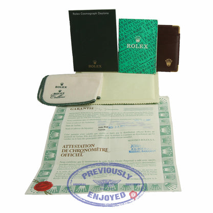 Rolex Daytona Black Dial Yellow Gold Oyster Bracelet 116528 - Beverly Hills Watch Company