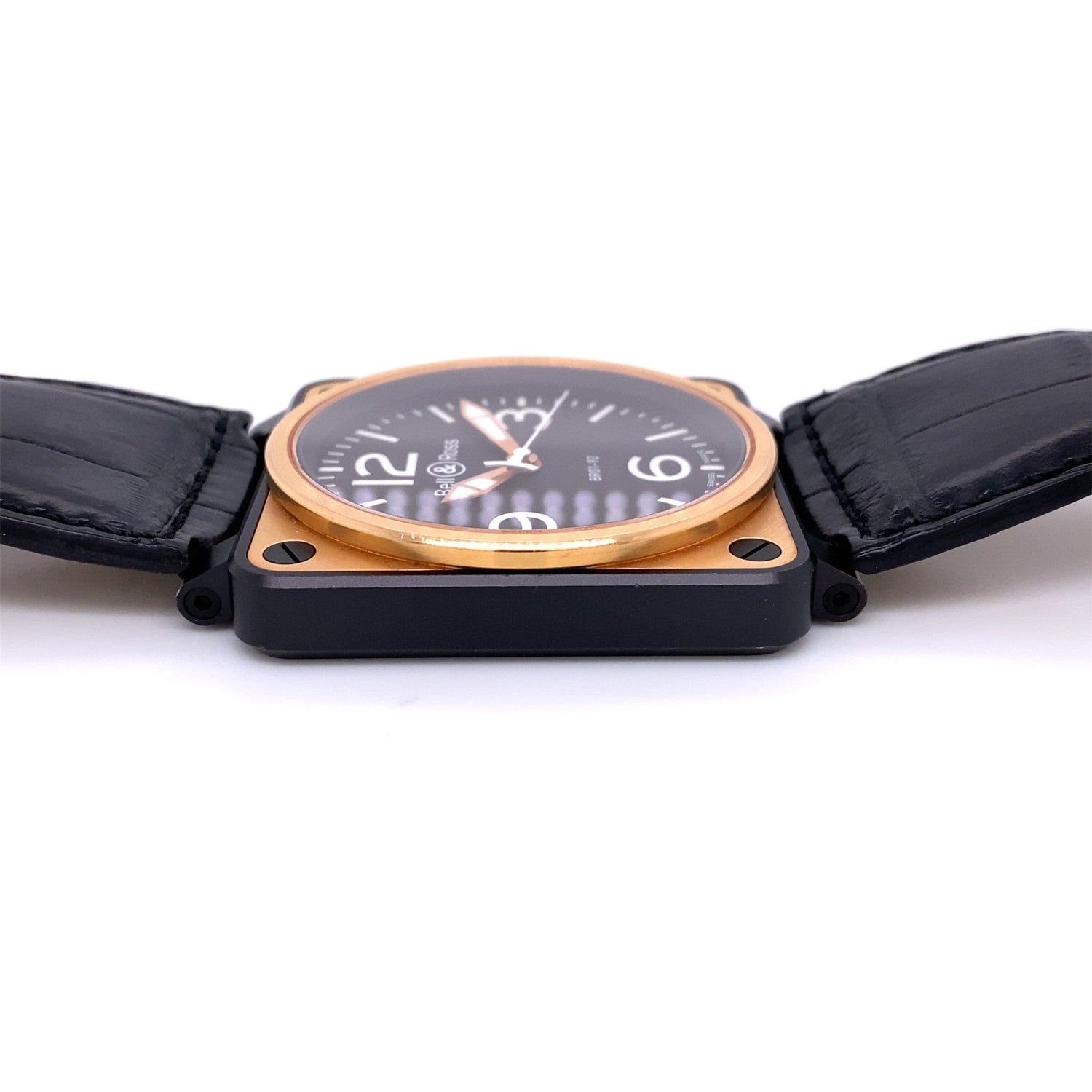 Bell & Ross BR01-92 Rose Gold Black and Carbon KR4C72 - Beverly Hills Watch Company