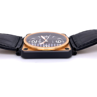 Bell & Ross BR01-92 Rose Gold Black and Carbon KR4C72 - Beverly Hills Watch Company