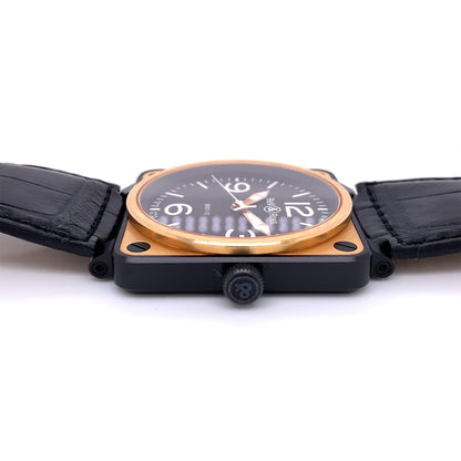 Bell & Ross BR01-92 Rose Gold Black and Carbon KR4C72 - Beverly Hills Watch Company