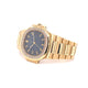 Patek Philippe Nautilus Diamond Bezel Yellow Gold Blue Dial 3800/1J - Beverly Hills Watch Company