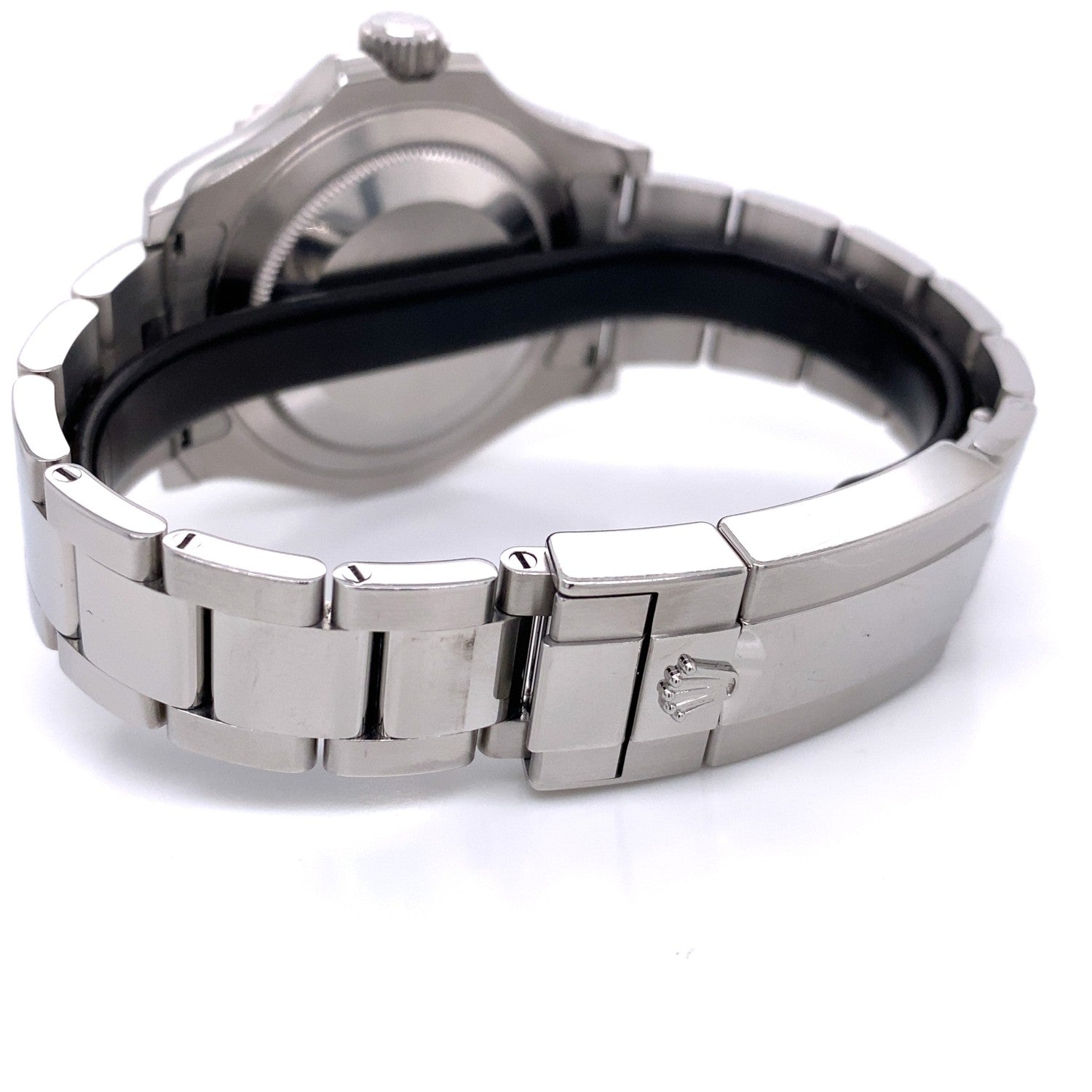 Rolex YachtMaster 40mm Platinum Bezel Blue Dial 116622 KXT059 - Beverly Hills Watch Company