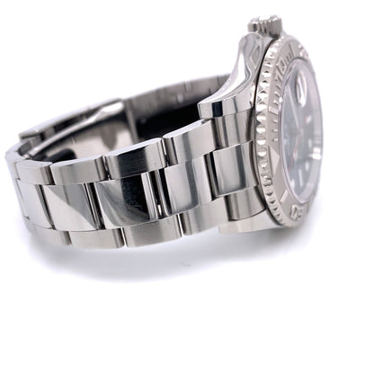 Rolex YachtMaster 40mm Platinum Bezel Blue Dial 116622 KXT059 - Beverly Hills Watch Company