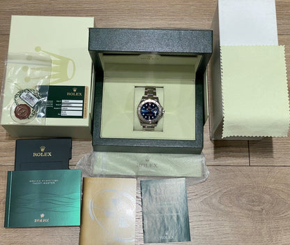 Rolex YachtMaster 40mm Platinum Bezel Blue Dial 116622 KXT059 - Beverly Hills Watch Company