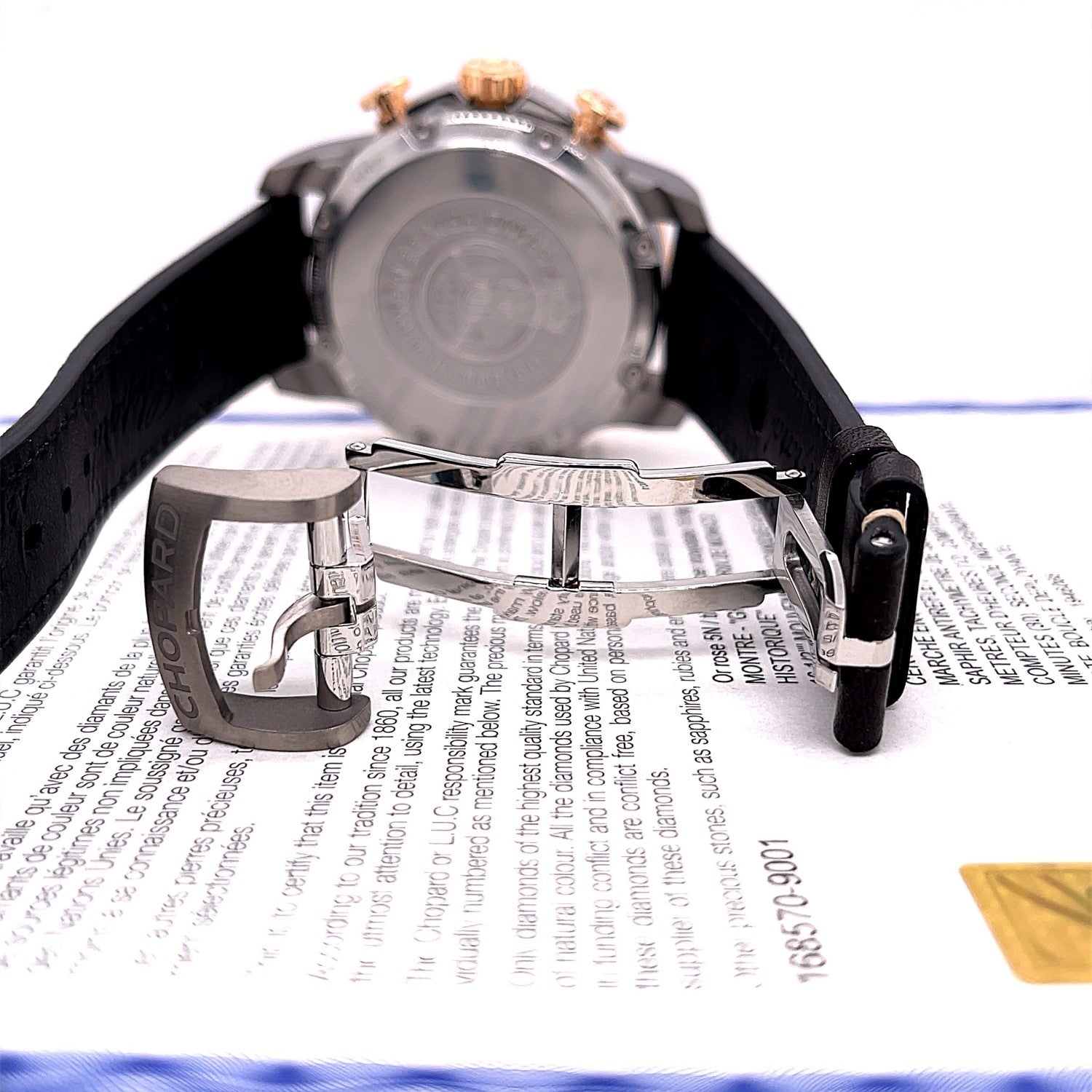 Chopard Grand Prix de Monaco Historique Rose Gold and Titanium Chronograph 168570-9001 - Beverly Hills Watch Company