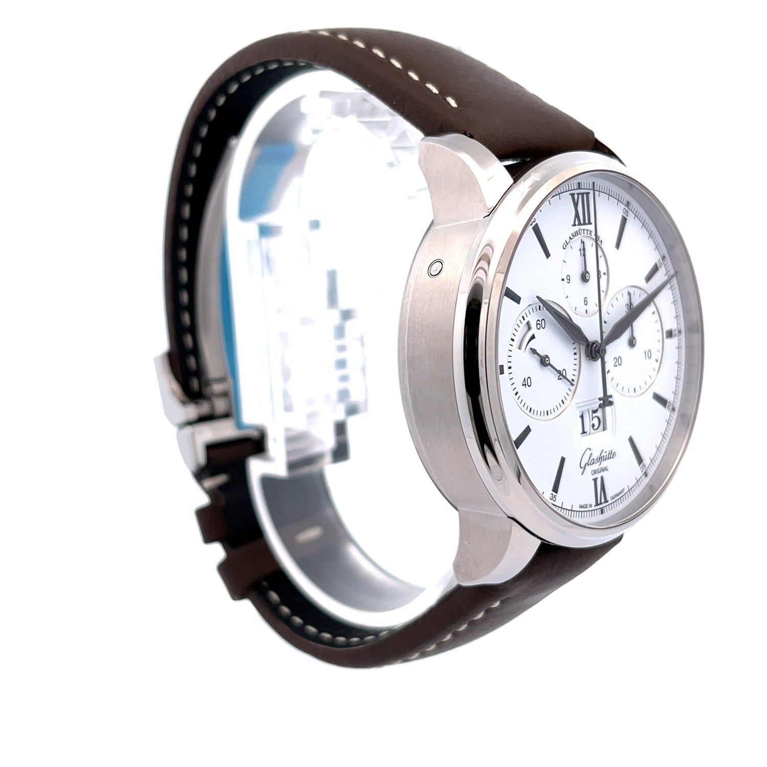 Glashutte Senator 42mm Chronograph Panorama Date 1-37-01-05-02-35 - Beverly Hills Watch Company