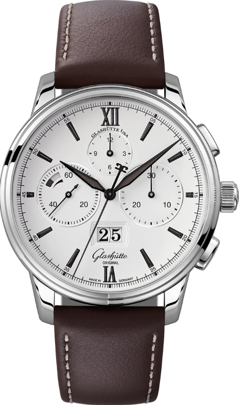 Glashutte Senator 42mm Chronograph Panorama Date 1-37-01-05-02-35 - Beverly Hills Watch Company