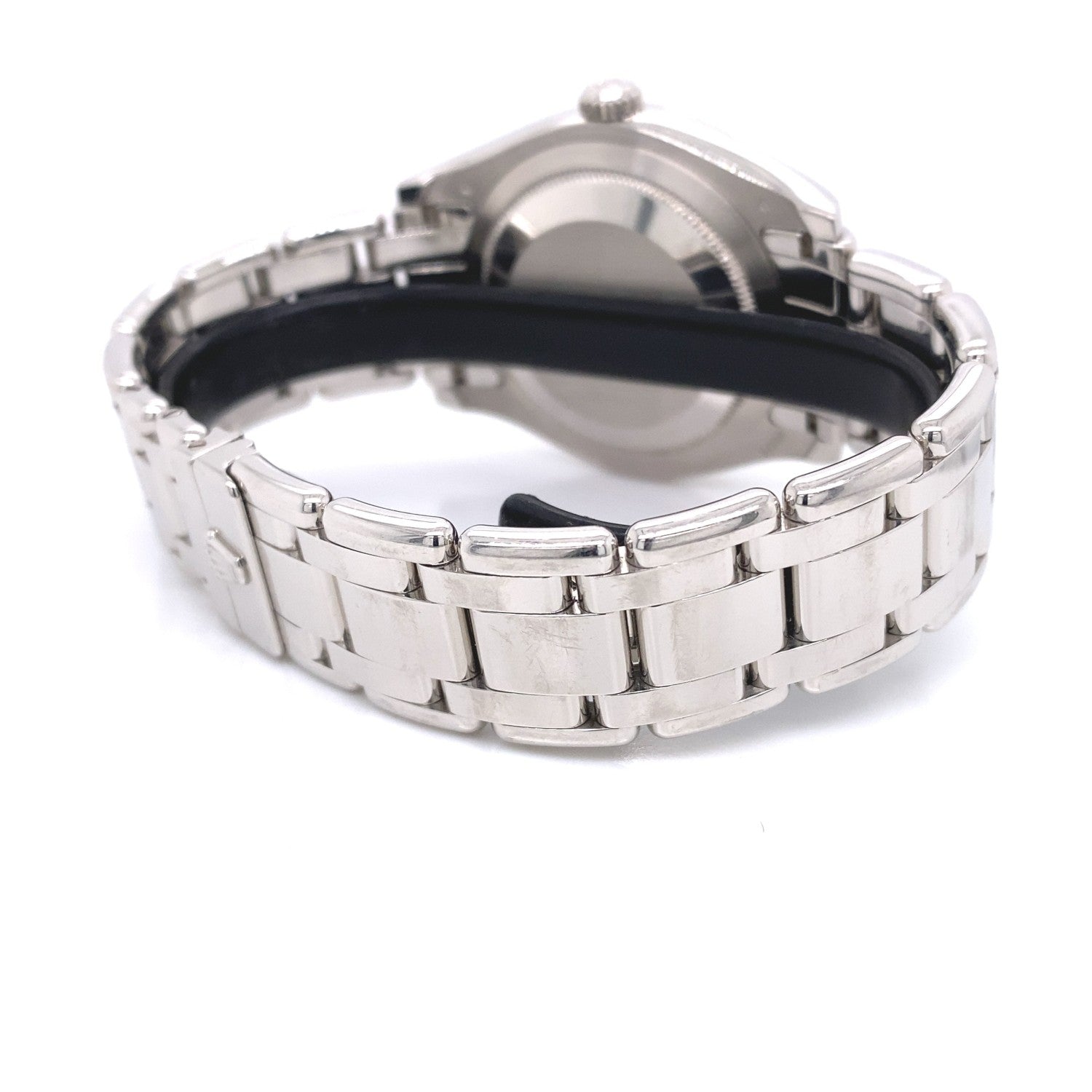 Rolex Day-Date Platinum Masterpiece Diamond Bezel Glacier Blue Diamond Dial 18946 - Beverly Hills Watch Company