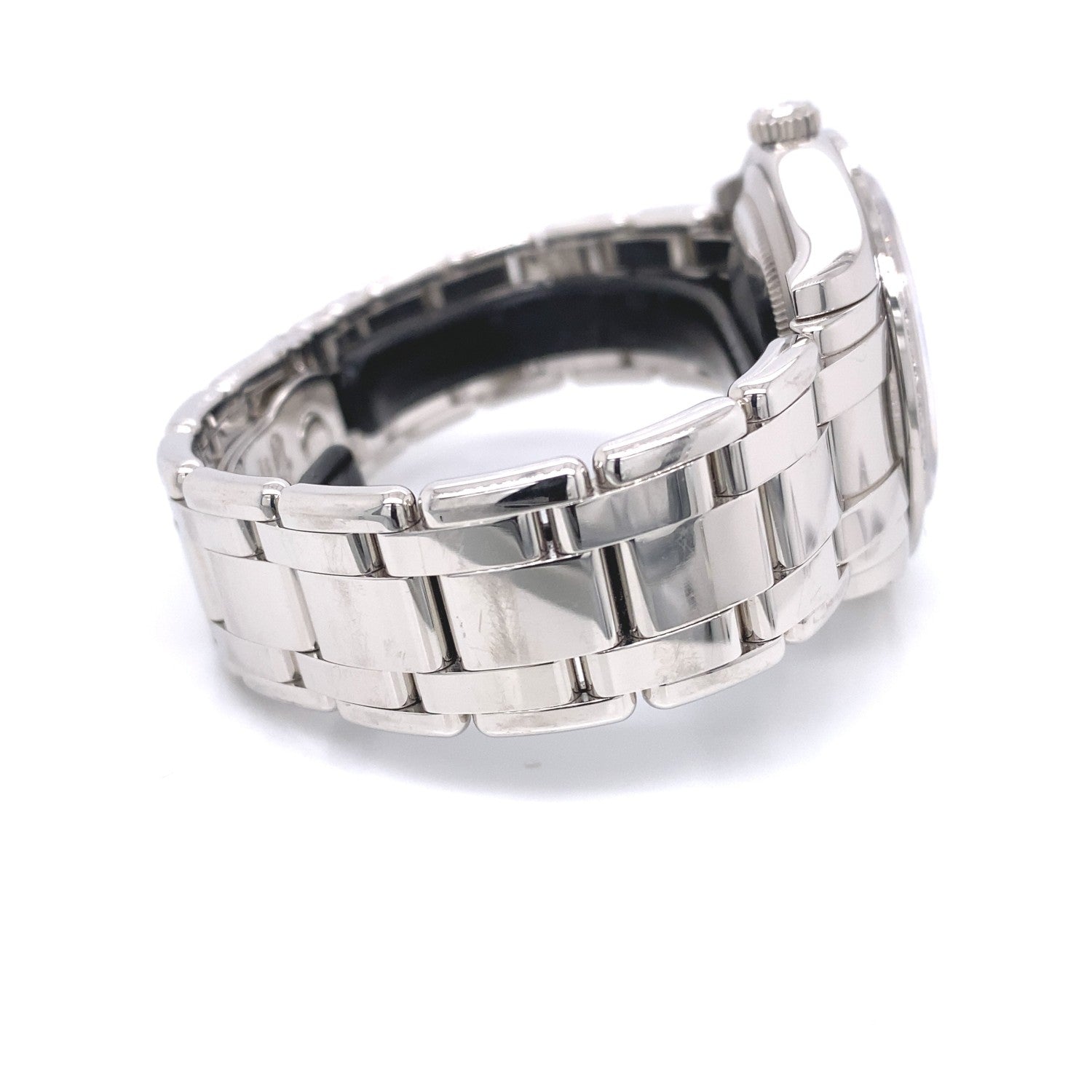 Rolex Day-Date Platinum Masterpiece Diamond Bezel Glacier Blue Diamond Dial 18946 - Beverly Hills Watch Company