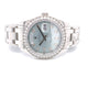 Rolex Day-Date Platinum Masterpiece Diamond Bezel Glacier Blue Diamond Dial 18946 - Beverly Hills Watch Company