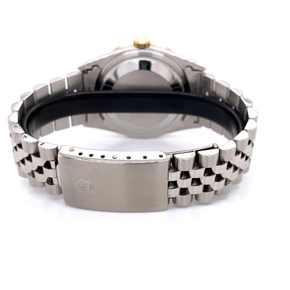 Rolex Datejust Tiffany Blue 36MM 18k Yellow Gold Diamond Bezel 16233 LKXJ1P - Beverly Hills Watch CompanyRolex Datejust Tiffany Blue 36MM 18k Yellow Gold Diamond Bezel 16233 LKXJ1P - Beverly Hills Watch Company