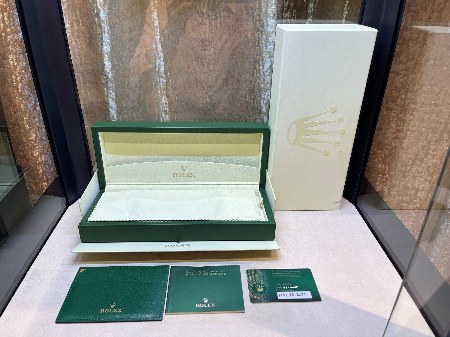 Rolex Cellini Moonphase  39mm 18k Rose Gold White Dial 50535 - Beverly Hills Watch Company