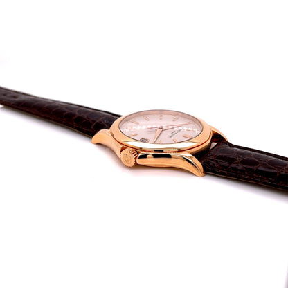 Patek Philippe Calatrava 37MM Rose Gold Silver Dial Automatic 5107R LR5X9V - Beverly Hills Watch Company