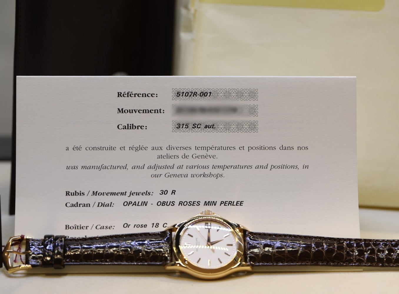 Patek Philippe Calatrava 37MM Rose Gold Silver Dial Automatic 5107R LR5X9V - Beverly Hills Watch Company