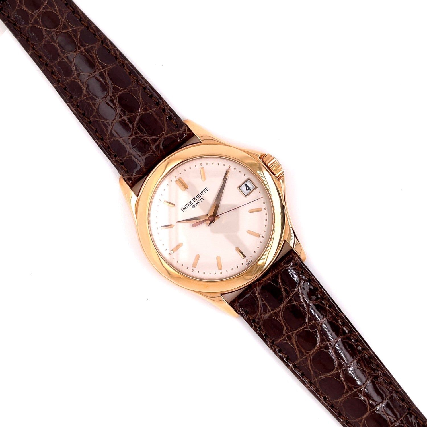 Patek Philippe Calatrava 37MM Rose Gold Silver Dial Automatic 5107R LR5X9V - Beverly Hills Watch Company