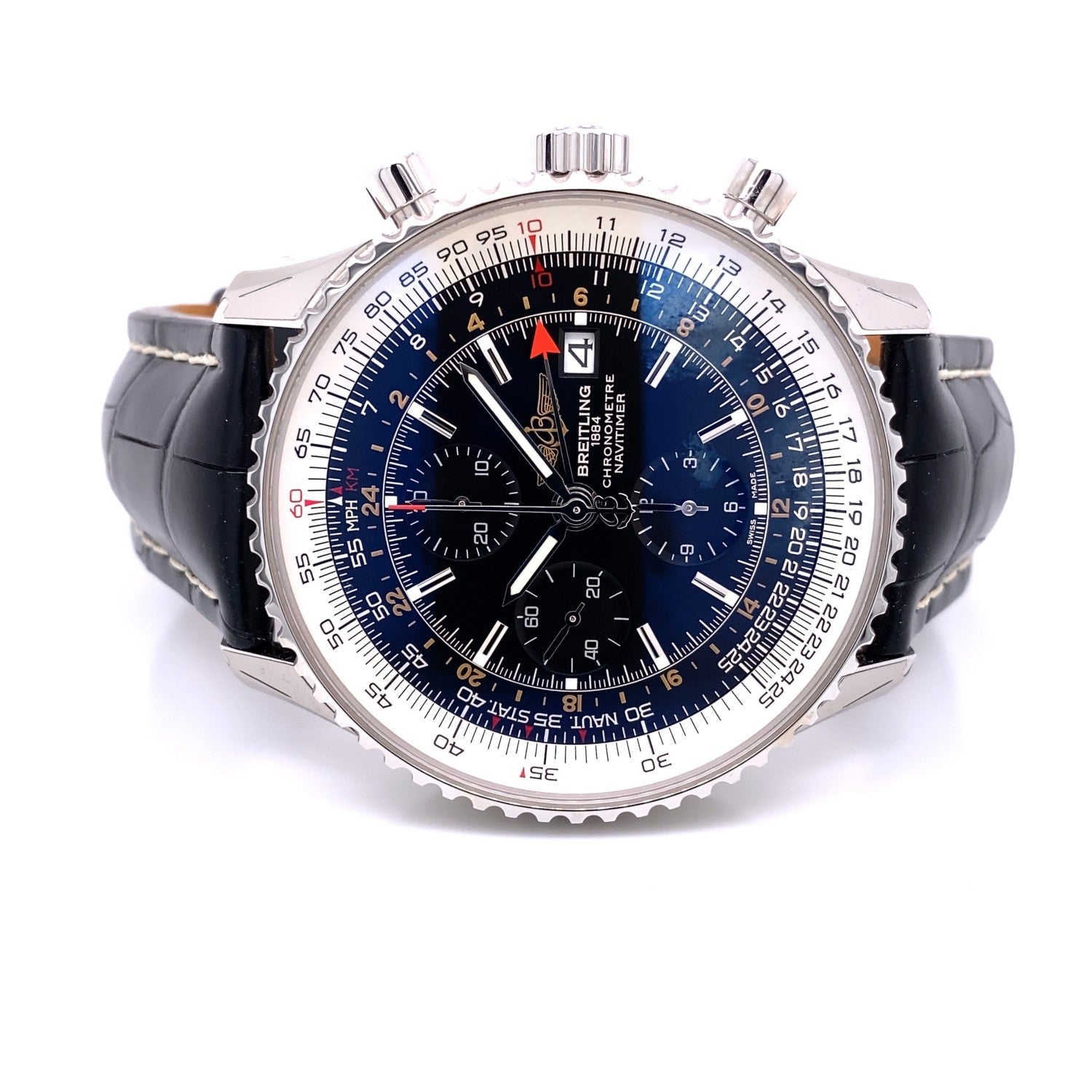 Breitling Navitimer World 46mm Chronograph Stainless Steel Black Dial A243221/B726-760P LW4PE9