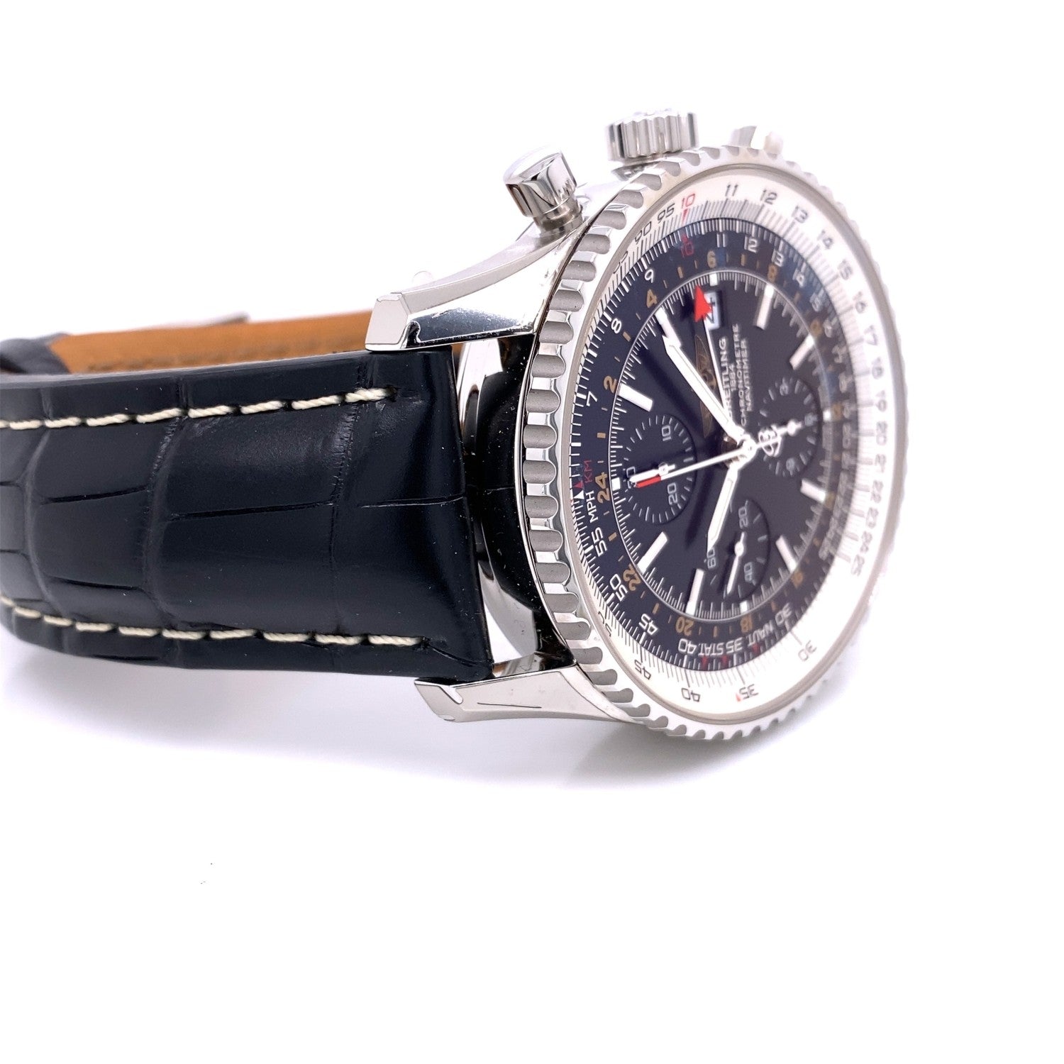 Breitling Navitimer World 46mm Chronograph Stainless Steel Black Dial A243221/B726-760P LW4PE9