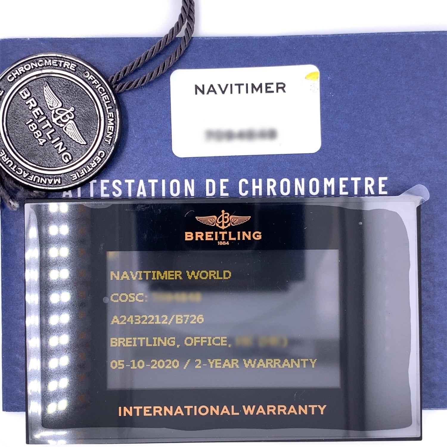 Breitling Navitimer World 46mm Chronograph Stainless Steel Black Dial A243221/B726-760P LW4PE9