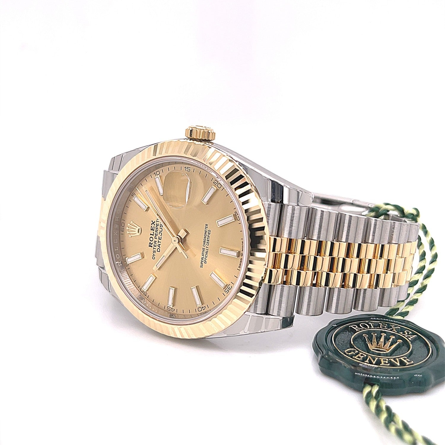 Rolex Datejust 41mm Champagne Dial Steel 18K Yellow Gold Jubilee 126333 - Beverly Hills Watch Company