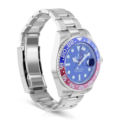 Rolex GMT Master II 40mm Pepsi Blue Dial White Gold 116719BLRO - Beverly Hills Watch Company