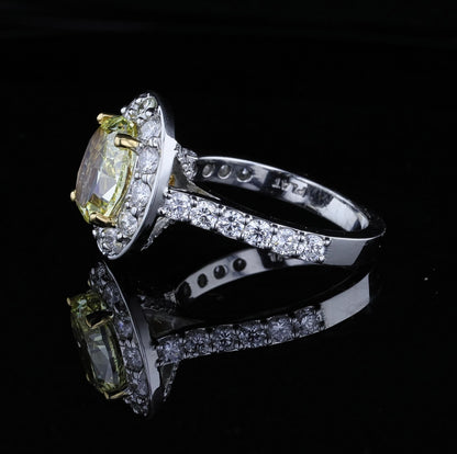 3.02ct. Oval Fancy Intense Yellow VS1 GIA  - Beverly Hills Watch Company