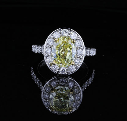 3.02ct. Oval Fancy Intense Yellow VS1 GIA  - Beverly Hills Watch Company