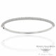18k White Gold Oval Bangle Diamond Bracelet 1T7MFY - Beverly Hills Watch