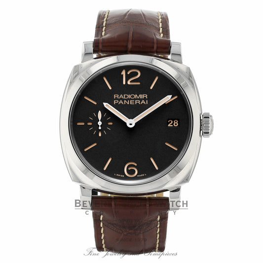 Panerai Radiomir 1940 Black Dial Brown Leather PAM00514 PQ03PT - Beverly Hills Watch