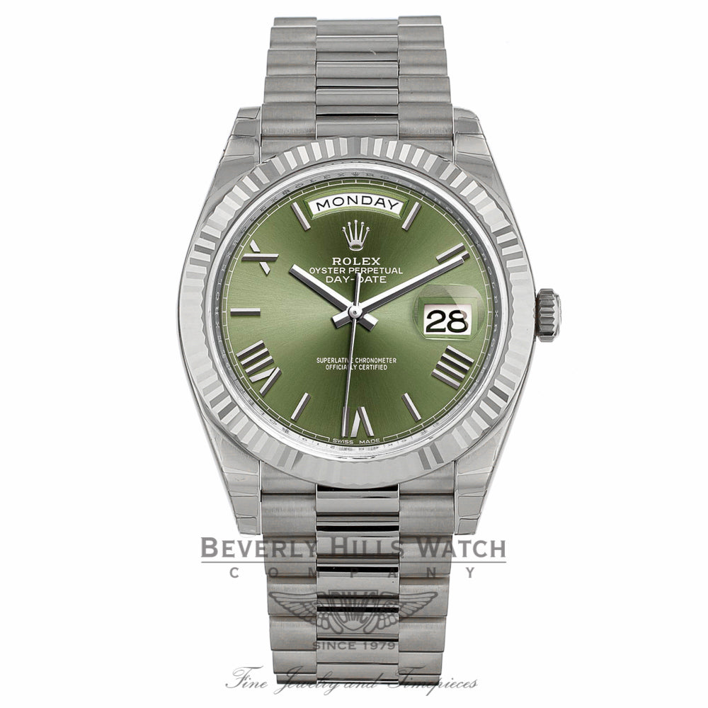 Rolex Day-Date Automatic 18 Carat White Gold President 228239OGRP MW6ZLP - Beverly Hills Watch