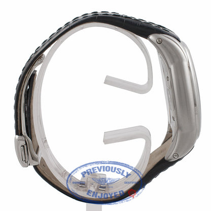 Maurice Lacroix Jours Retrograde Tonneau Masterpiece Stainless Steel Black Dial Black Strap MP6119-SS002-31E 15406 - Beverly Hills Watch Company Watch Store