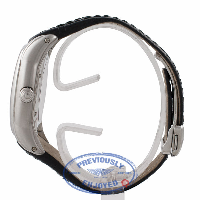 Maurice Lacroix Jours Retrograde Tonneau Masterpiece Stainless Steel Black Dial Black Strap MP6119-SS002-31E 15406 - Beverly Hills Watch Company Watch Store