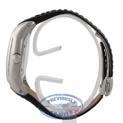 Maurice Lacroix Jours Retrograde Tonneau Masterpiece Stainless Steel Black Dial Black Strap MP6119-SS002-31E 15406 - Beverly Hills Watch Company Watch Store