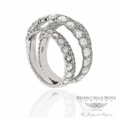 18k White Gold Handcrafted Rose Cut Round Diamonds BGW11942DD JJ8TMQ - Beverly Hills Watch