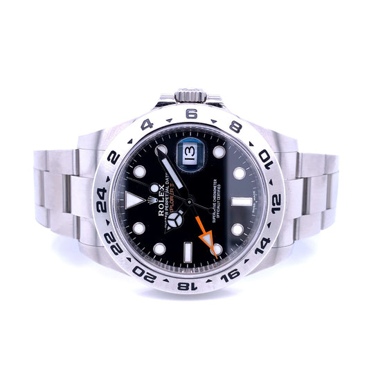 Rolex Explorer II 42MM Stainless Steel Black Dial 216570 - Beverly Hills Watch Company