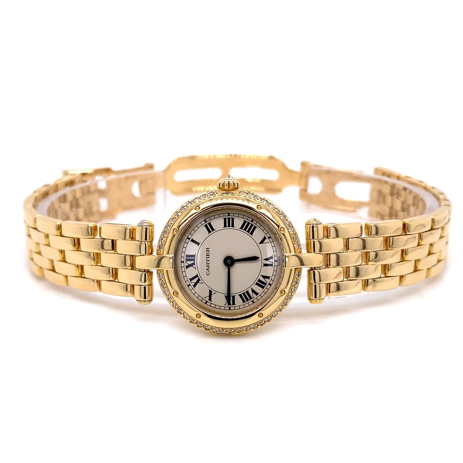 Cartier Panthere Vendome 24mm Diamond Bezel Yellow Gold - Beverly Hills Watch Company