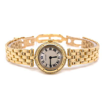 Cartier Panthere Vendome 24mm Diamond Bezel Yellow Gold - Beverly Hills Watch Company