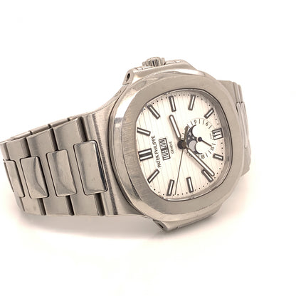 Patek Philippe Nautilus Annual Calendar Stainless Steel Silver Dial 5726/1A-010 2ZV9FJ - Beverly Hills Watch Company