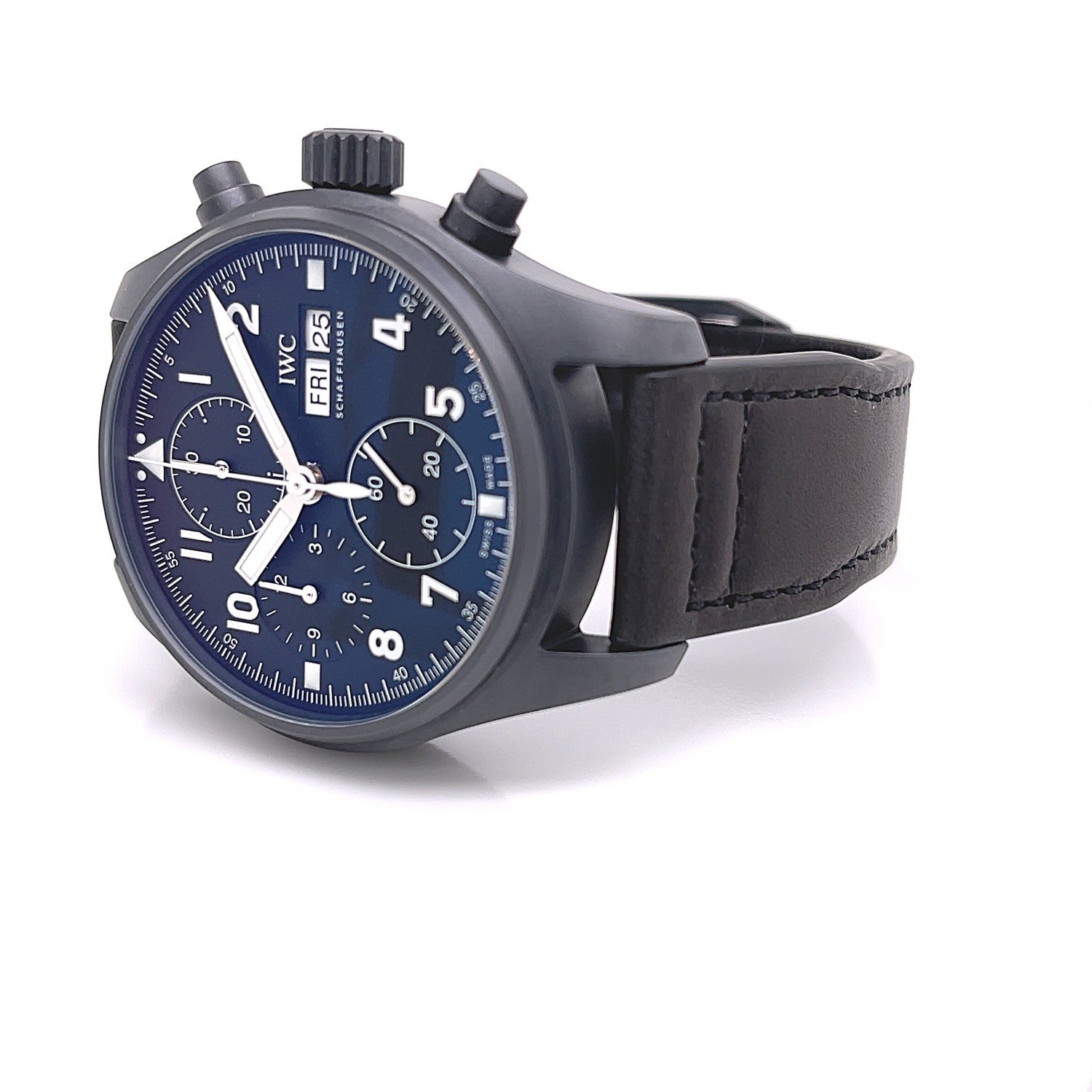 IWC Pilot Chronograph Ceratanium Tribute To 3705 IW387905 - Beverly Hills Watch Company