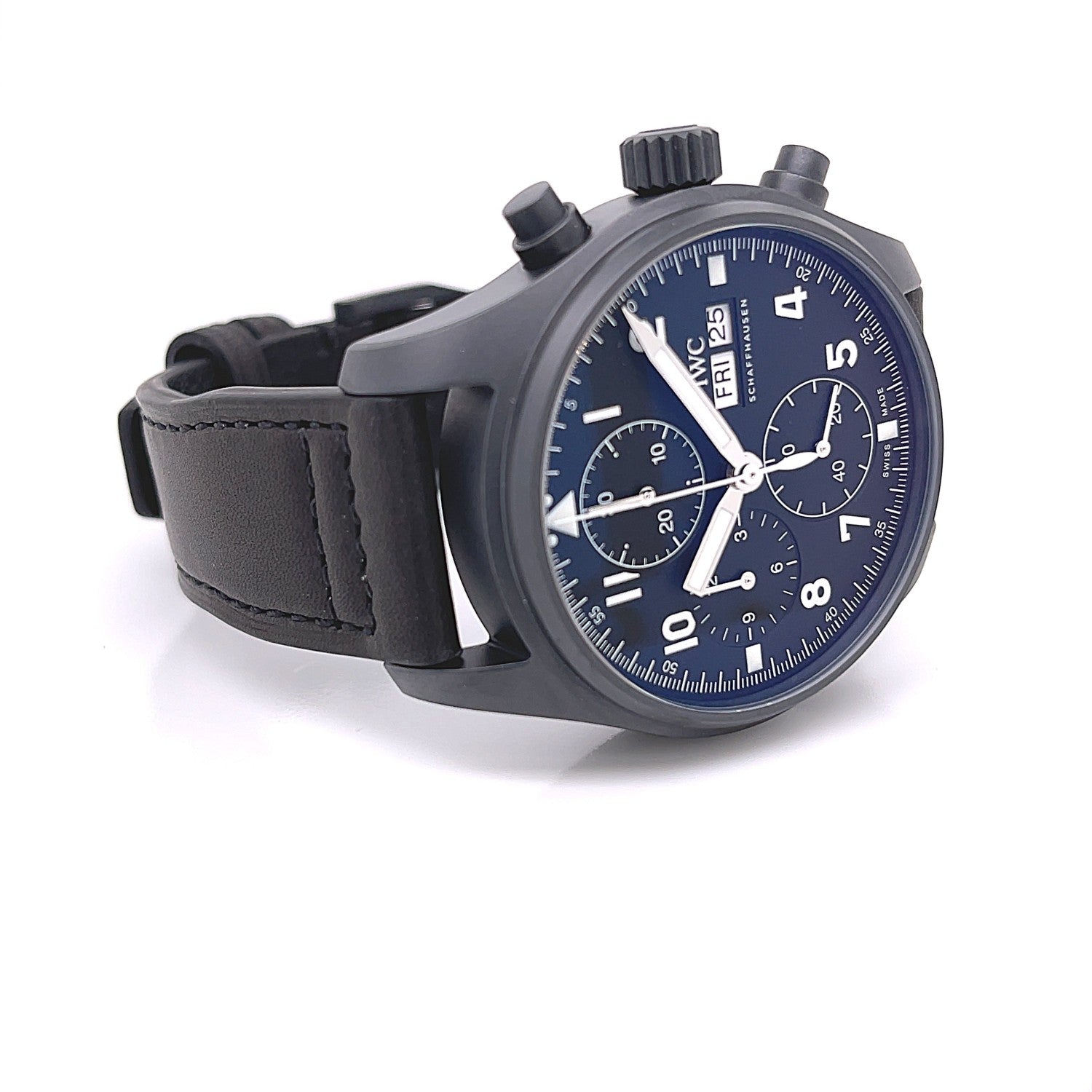 IWC Pilot Chronograph Ceratanium Tribute To 3705 IW387905 - Beverly Hills Watch Company