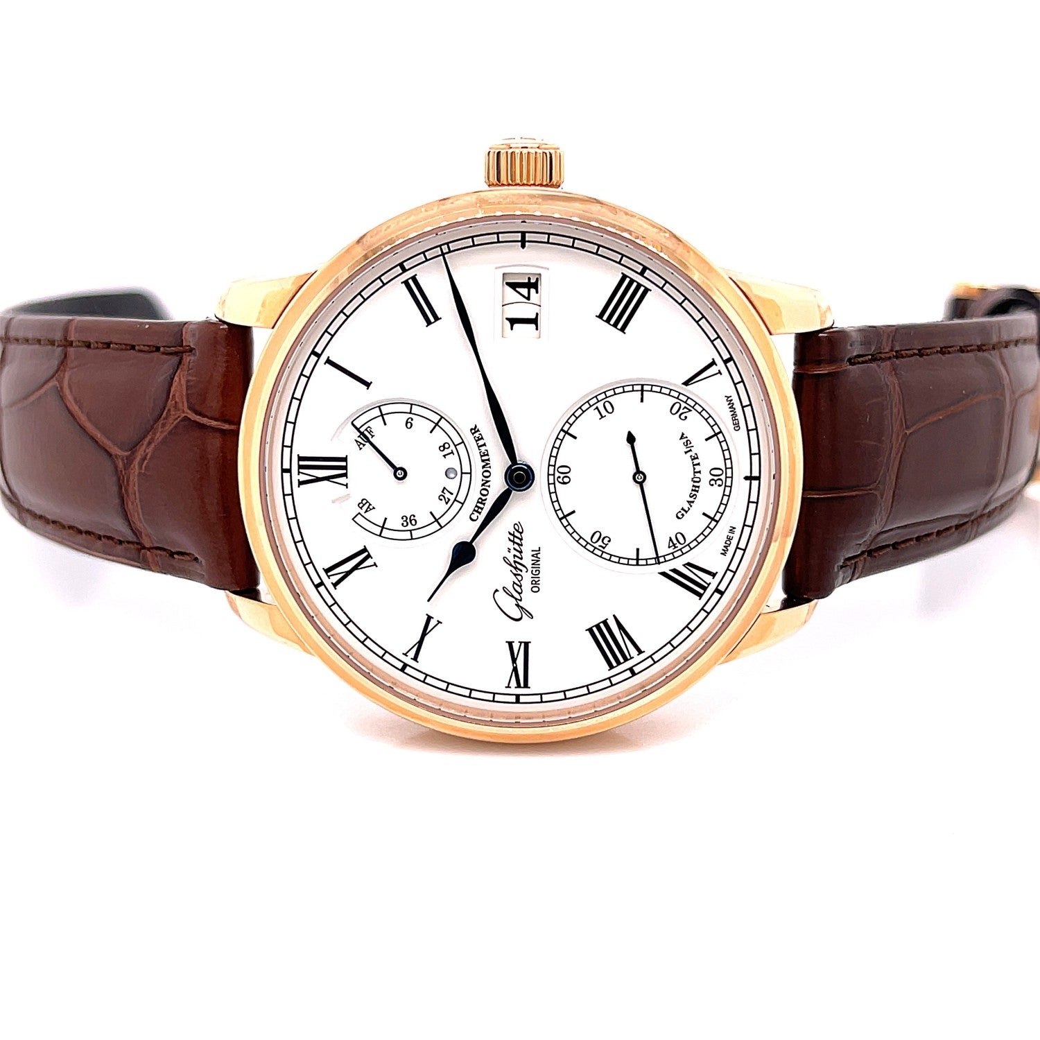Glashutte Original Senator Chronometer Red Gold Manual Wind 1-58-01-02-05-50 - Beverly Hills Watch Company