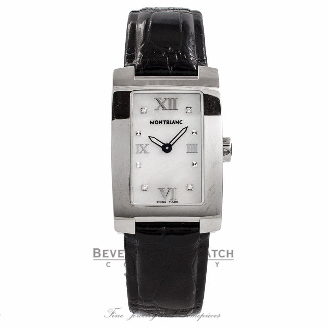 Montblanc Ladies Profile Steel Jewelry Collection Mother of Pearl Diamond Dial Stainless Steel 36128 6949 - Beverly Hills Watch Company Watch Store