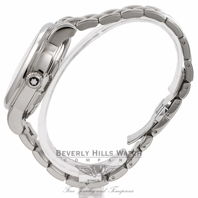 Montblanc Nicolas Rieussec Monopusher Chronograph Stainless Steel Anthracite Dial 102336 17633 - Beverly Hills Watch Store