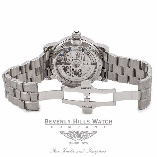 Montblanc Nicolas Rieussec Monopusher Chronograph Stainless Steel Anthracite Dial 102336 17633 - Beverly Hills Watch Store