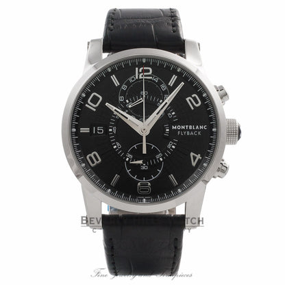 Montblanc Timewalker Chronograph Black Dial Stainless Steel 105077 MISDWI - Beverly Hills Watch Company Watch Store