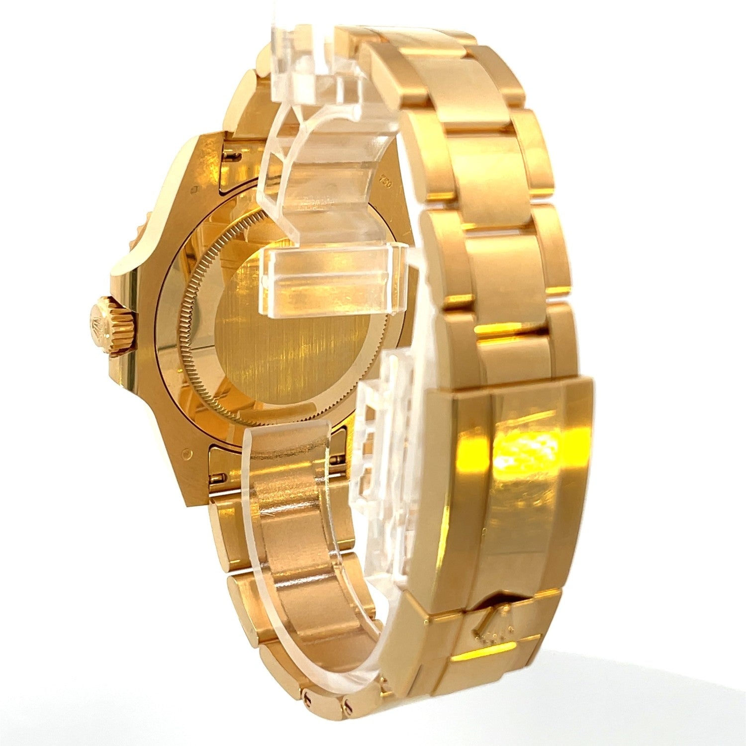 Rolex GMT Master II 18K Yellow Gold Green Dial Black Ceramic Bezel 116718LN - Beverly Hills Watch Company