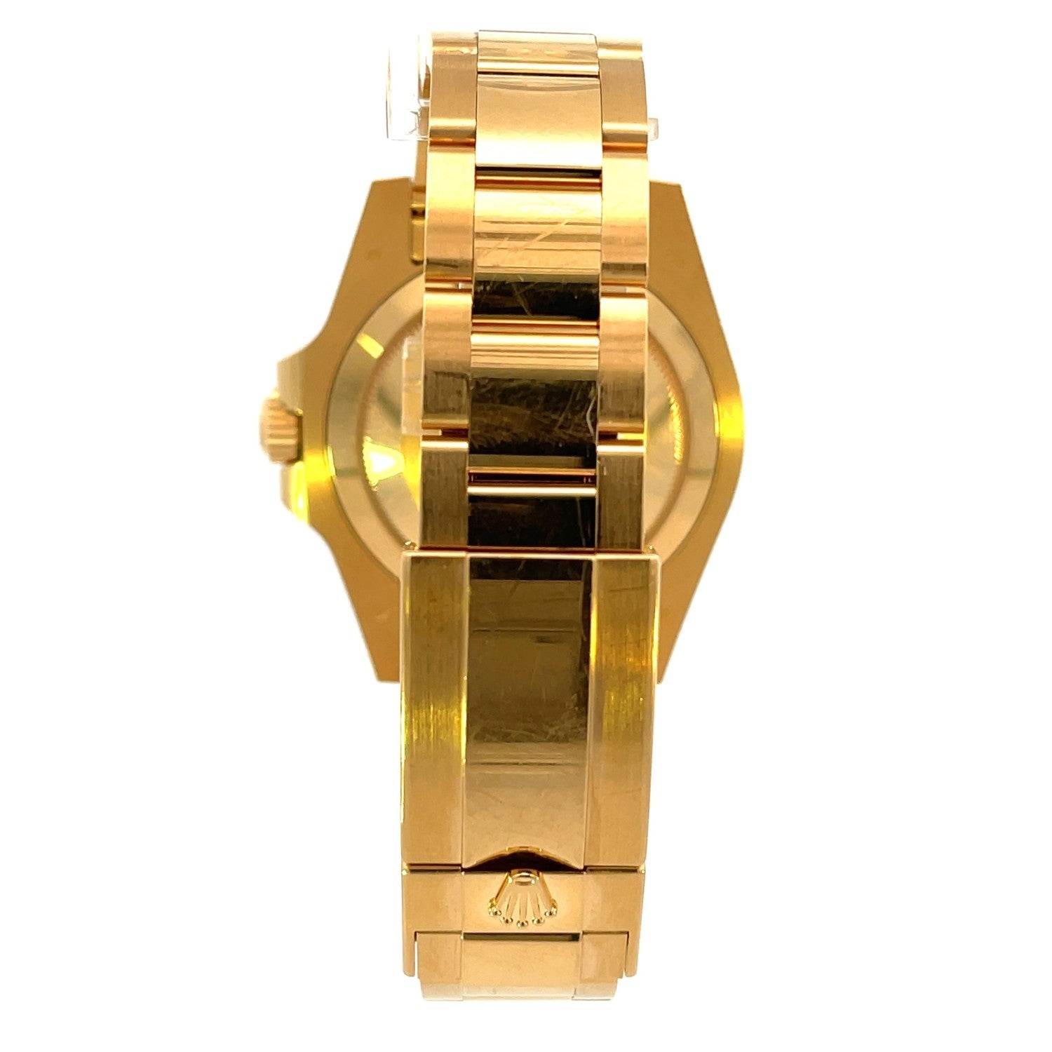 Rolex GMT Master II 18K Yellow Gold Green Dial Black Ceramic Bezel 116718LN - Beverly Hills Watch Company