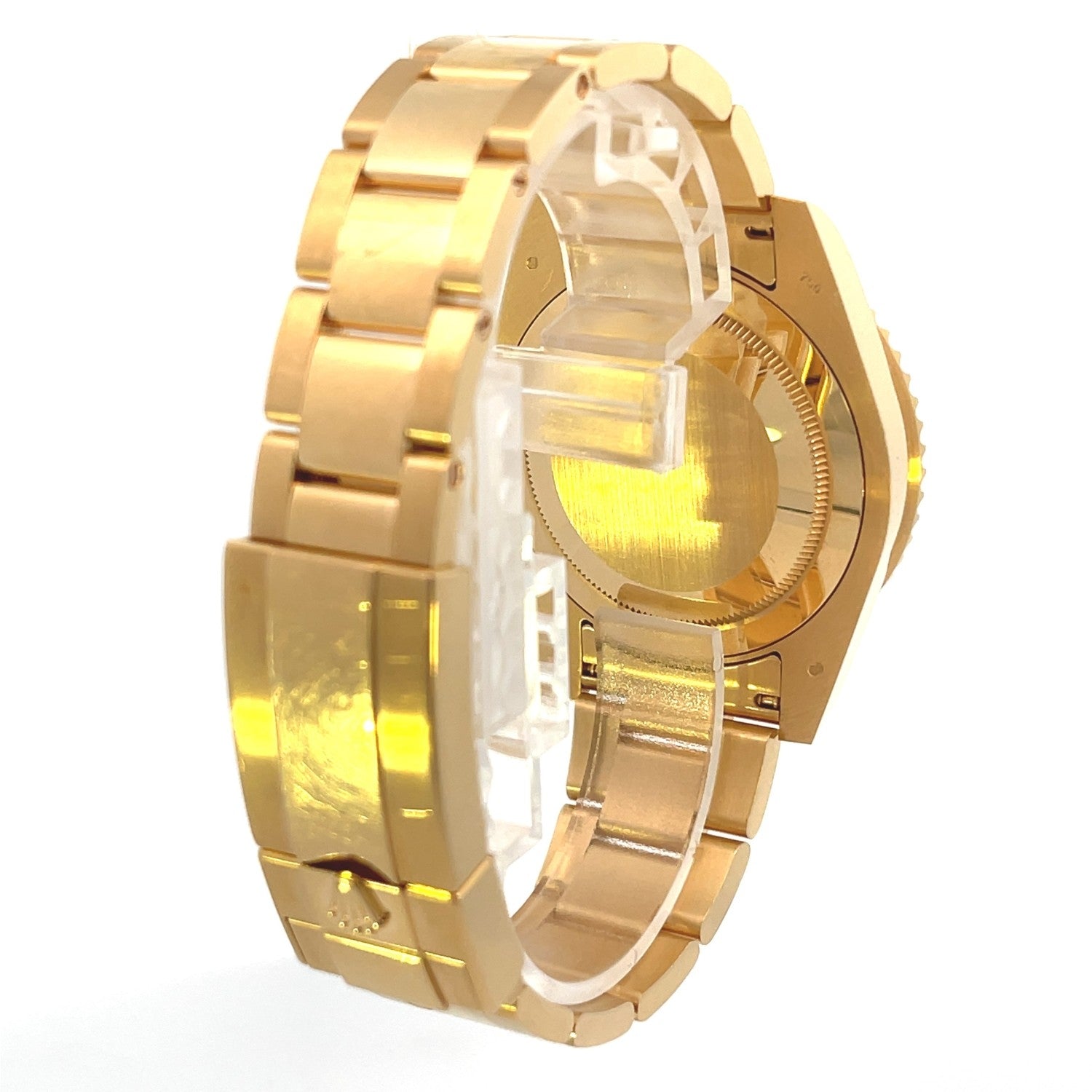 Rolex GMT Master II 18K Yellow Gold Green Dial Black Ceramic Bezel 116718LN - Beverly Hills Watch Company