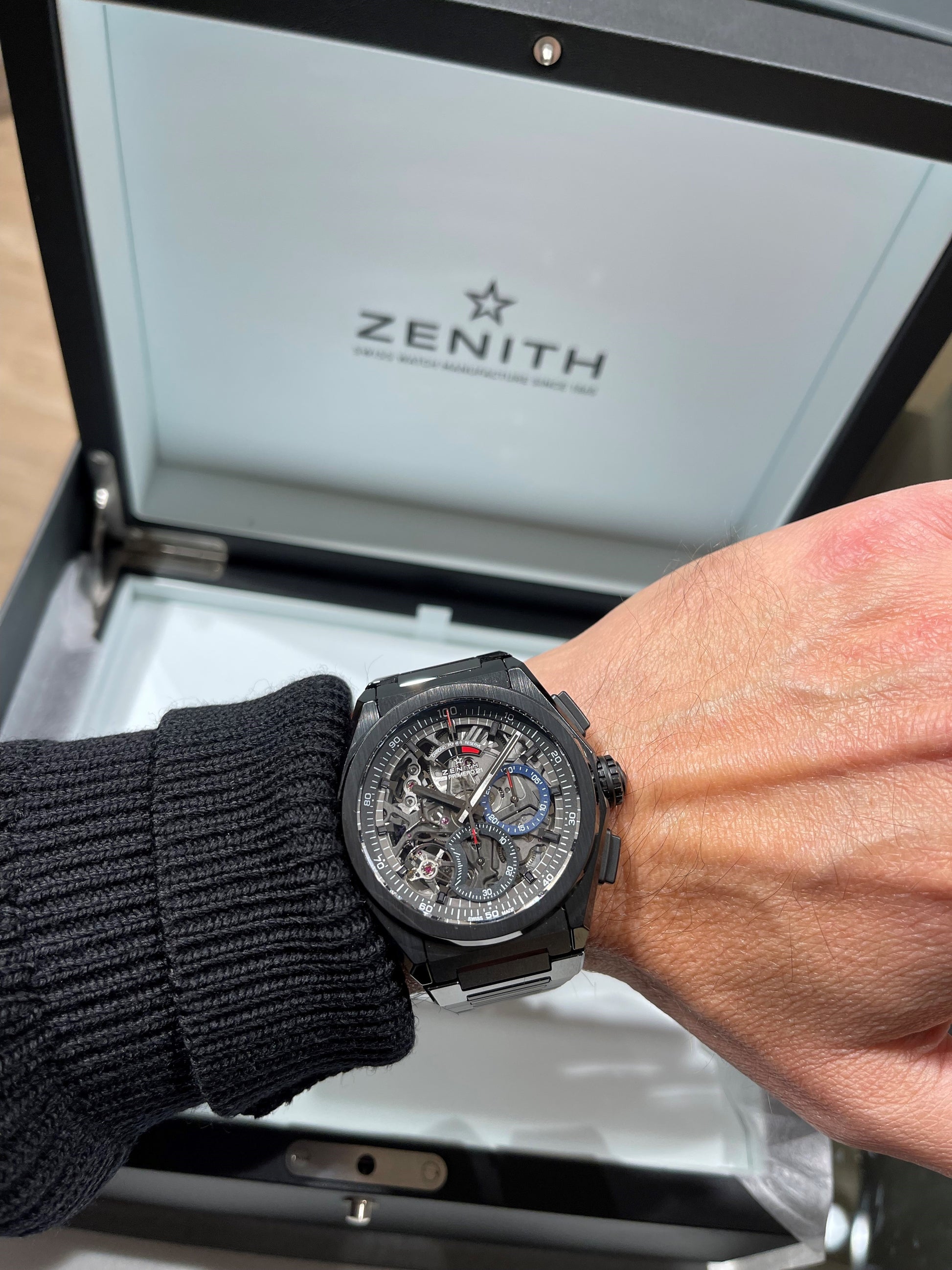Zenith Defy El Primero 21 Black Ceramic 44mm 49.9000.9004/78 M9000 - Beverly Hills Watch Company